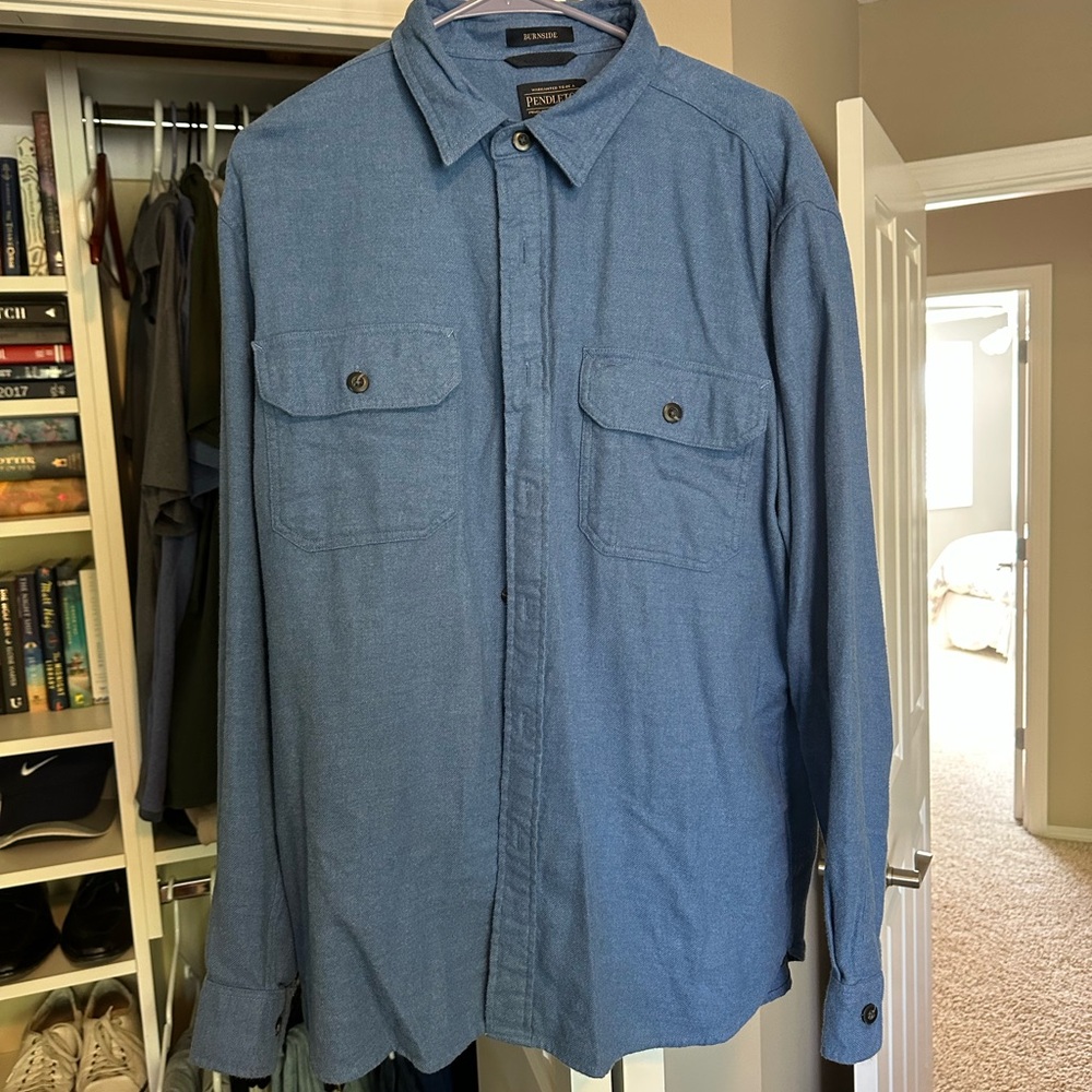 Pendleton Blue Casual Button Down Shirt